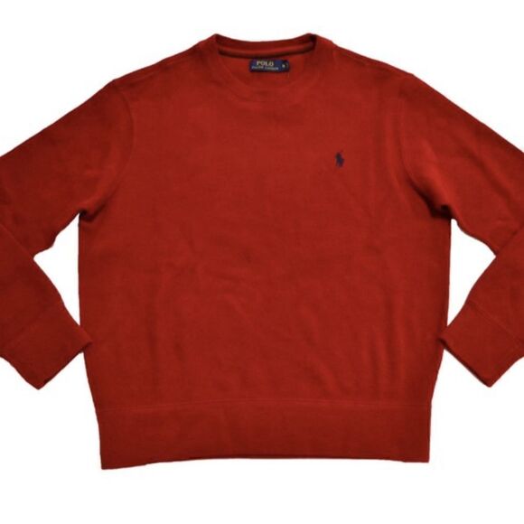 Polo Ralph Lauren Cable knit red cotton crew neck - Picture 1 of 8
